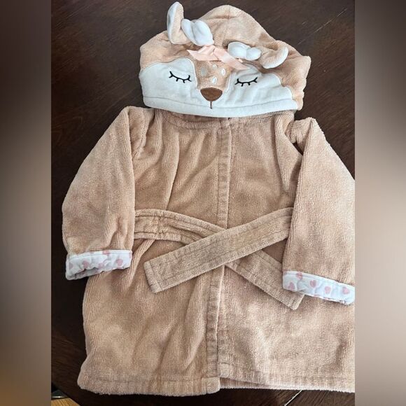 NWT Baby Essentials Baby Essentials 100% Cotton Hooded Robe Bath Towel Fits 0-9M - Picture 4 of 7